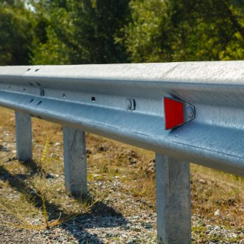 road reflectors along the road